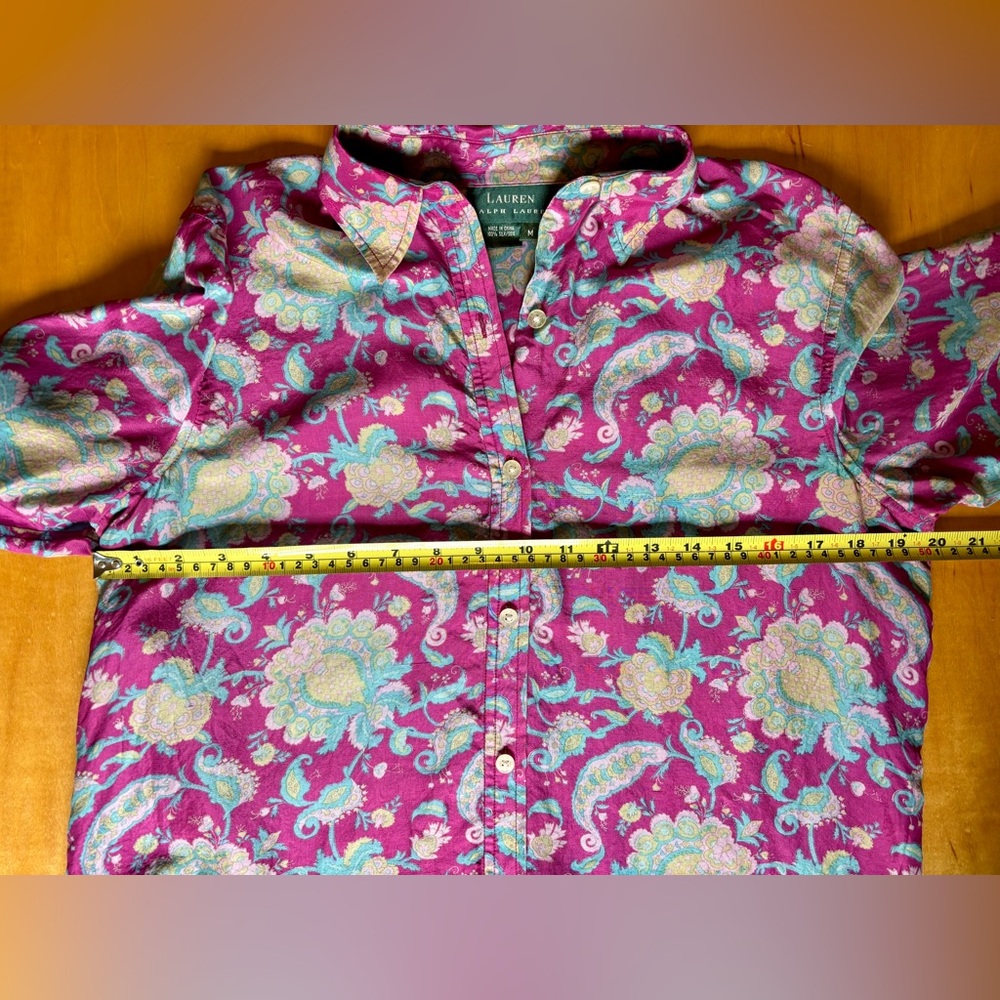 Silk Ralph Lauren Blouse M - Picture 5 of 6